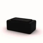 Canoe pouf with tray