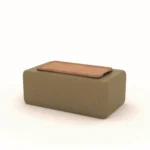 Canoe pouf with tray