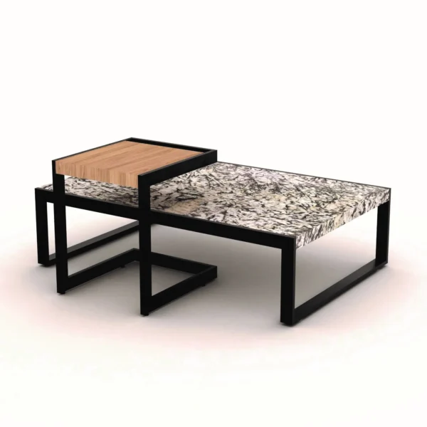 Minimalist stone slab sofa